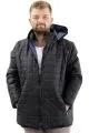 Mens Big Size Quilted Coat Removable Hooded U24602 Antrasit