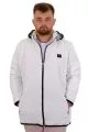 Mens Big Size Quilted Coat Removable Hooded U24602 White