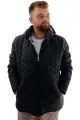 Big Size Mens Quilted Coat Hooded U24605 Antrasit