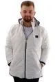 Big Size Mens Quilted Coat Hooded U24605 Ecru