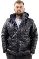 Big Size Mens Quilted Coat Hooded U24605 Navy Blue