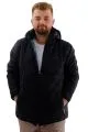 Big Size Mens Quilted Coat Hooded U24606 Black