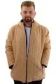Big Size Mens Coat Hooded U24608 Beige