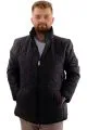 Big Tall Mens Quilted Coat U24609 Dark Black