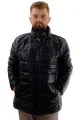 Big Tall Mens Quilted Coat U24609 Shiny Black