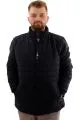 Mens Big Size dog collar Ribana Arm Zipper Coat U24611 Dark Black