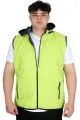 Big Size Mens Hooded Zipper quilted vest U24700 Dark Green