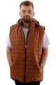 Big Size Mens quilted Vest U24702 Brown