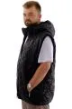 Big Size Mens quilted Vest U24702 Shiny Black