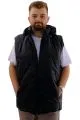 Big Size Mens quilted Vest U24702 Black