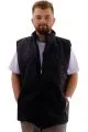 Big Tall Mens quilted Vest U24706 Dark Black