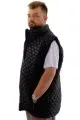 Big Tall Mens quilted Vest U24706 Shiny Black