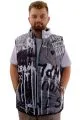 Big Tall Mens quilted Vest U24706 Black-White