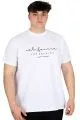 Big Size Mens T-shirt LOS ANGELES WAFFLE U25001 White