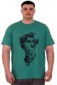 Büyük Beden Erkek T-Shirt Bisiklet Yaka Statue U25004 Çağla