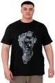 Büyük Beden Erkek T-Shirt Bisiklet Yaka Statue U25004 Siyah