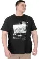 Big Size Mens  T-Shirt New York U25005 Black