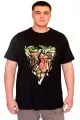 Big Size Mens T-Shirt Crew Neck TIGER  U25007 Black
