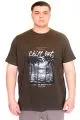 Big Size Mens T-Shirt Crew Neck CHILL OUT  U25008 Khaki