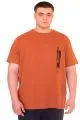 Big Size Mens T-Shirt Crew Neck NOT DEFINETS  U25009 Cinnamon