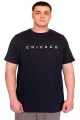 Big Size Mens T-Shirt Crew Neck CHICAGO  U25010 Navy
