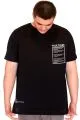 Big Size Mens T-Shirt Crew Neck FAULTLESS Basklılı U25011 Black