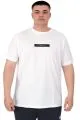 Büyük Beden Erkek T-Shirt Bisiklet Yaka Facts U25012 Beyaz