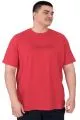 Büyük Beden Erkek T-Shirt Bisiklet Yaka Craft U25016 Kırmızı
