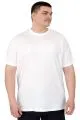 Büyük Beden Erkek T-Shirt Bisiklet Yaka Reseve U25017 Beyaz