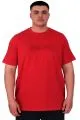 Büyük Beden Erkek T-Shirt Bisiklet Yaka Reseve U25017 Kırmızı