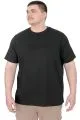 Büyük Beden Erkek T-Shirt Bisiklet Yaka Reseve U25017 Siyah