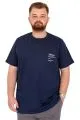 Plus Size Men's Crew Neck T-Shirt Space U25018 Indigo