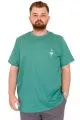 Plus Size Men's Crew Neck T-Shirt Chneyrmd U25020 Sage