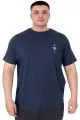 Büyük Beden Erkek T-Shirt Bisiklet Yaka Chneyrmd U25020 Indigo