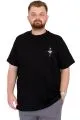 Plus Size Men's Crew Neck T-Shirt Chneyrmd U25020 Black