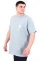 Büyük Beden Erkek T-Shirt Bisiklet Yaka GORGEOUS U25022 Mavi