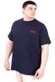 Büyük Beden Erkek T-Shirt Bisiklet Yaka FOREVER U25023 Lacivert