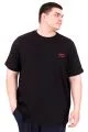 Büyük Beden Erkek T-Shirt Bisiklet Yaka FOREVER U25023 Siyah
