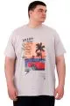 Big Size Mens Tshirt Grey U25026