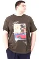 Big Size Mens Tshirt Khaki U25026