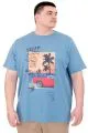 Big Size Mens  T-Shirt Palm Dream U25026 Blue