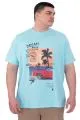 Big Size Mens  T-Shirt Palm Dream U25026 Turkuaz