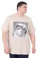 Big Size Mens Tshirt Beige U25027
