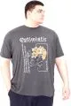 Büyük Beden Erkek T-Shirt Bisiklet Yaka OPTIMISTIC U25028 Antrasit