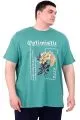 Büyük Beden Erkek T-Shirt Bisiklet Yaka OPTIMISTIC U25028 Çağla