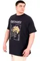 Büyük Beden Erkek T-Shirt Bisiklet Yaka OPTIMISTIC U25028 Lacivert