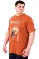 Büyük Beden Erkek T-Shirt Bisiklet Yaka OPTIMISTIC U25028 Tarçın