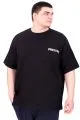 Büyük Beden Erkek T-Shirt Bisiklet Yaka BORN TOLYFT U25029 Siyah