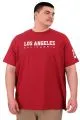 Big Size Mens  T-Shirt Los Angeles U25031 Burgundy