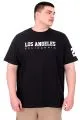 Big Size Mens  T-Shirt Los Angeles U25031 Black